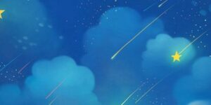 Cute Dreamy Rabbit Moon Shooting Starry Night Skyscape Iphone Wallpaper Ilikewallpaper Com